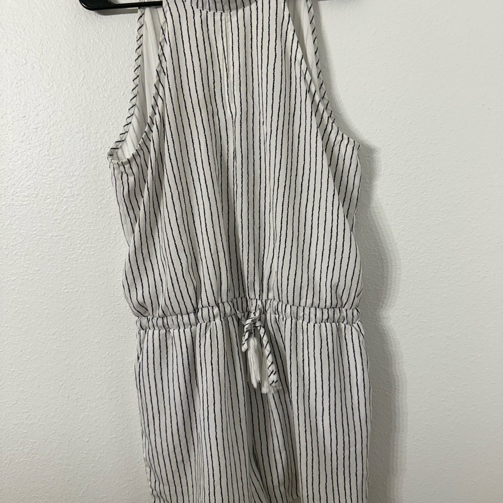 Lulu's Black and White Striped Kids One Piece